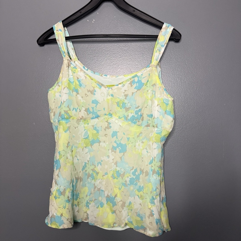 Y2k Sigrid Olson Cami Tank Floral Fairy Babydoll Dainty Ruffle Women's‎ 8 Medium
